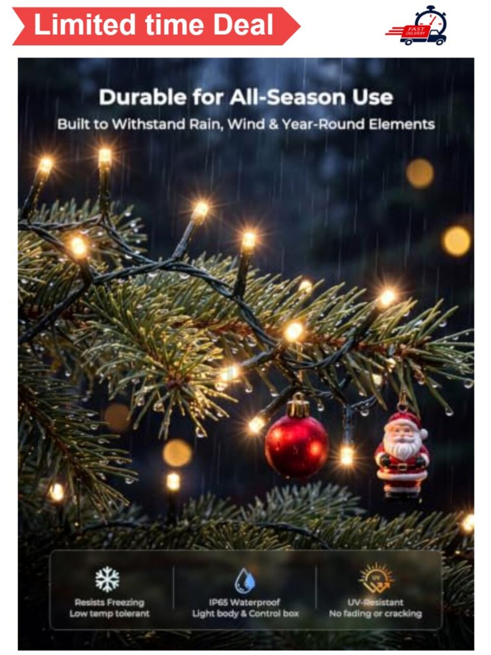 🎄 250 LED Smart Color Changing String Lights 82ft App Control - Picture 5 of 5